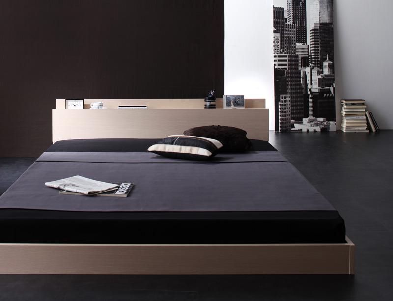 棚・コンセント付きフロアベッド [W.coRe] ダブルコア