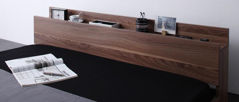 ヘッドボード - 2 | 棚・コンセント付きフロアベッド [W.coRe] ダブルコア