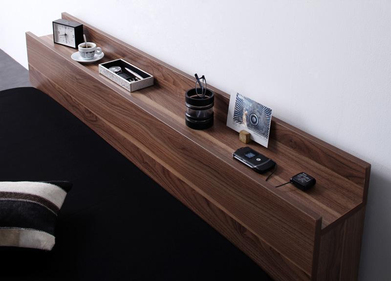 ヘッドボード - 1 | 棚・コンセント付きフロアベッド [W.coRe] ダブルコア