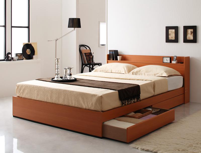 コンセント付き収納ベッド [Ever] エヴァー